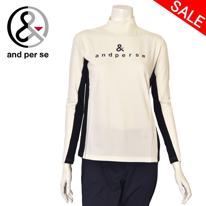 ✴︎新品✴︎and per se長袖ハイネック and per se アンパスィ ゴルフ 2025秋冬新作 メンズ 長袖