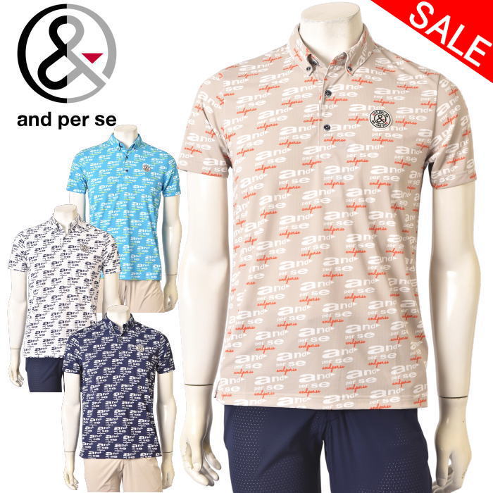 9666x 【楽天市場】20%OFF セール アンパスィ and per se半袖ボタンダウンポロシャツ メンズ 2026春夏新作 送料無料M-L-LL ...