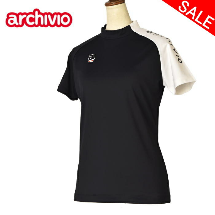50%OFFセール アルチビオ archivio 半袖ハイネックプルオーバー レディース ゴルフウェア 2024春夏新作 送料無料 S-M-L トップス アルチビオ モックネック 最強配送 アウトレット