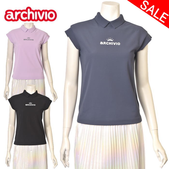 archivio アルチビオゴルフウェア モノグラムポロシャツ カットソー archivio アルチビオゴルフウェア モノグラムポロシャツ