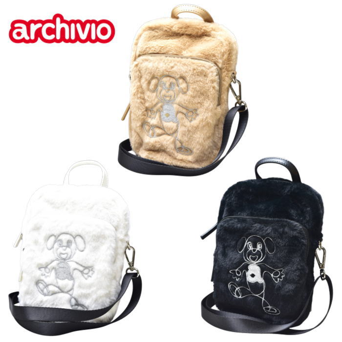 アルチビオ archivio ファーポシェット ショルダーバッグ レディース 2025秋冬新作 送料無料 カートポーチ アルチビオ 最強配送