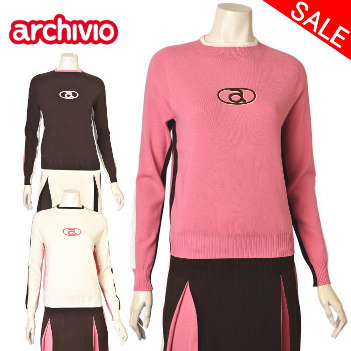 40％OFFセールアルチビオ archivio編み物ティーシャツ ティーシャツ レディース 2025秋冬新作 貨物輸送無料S-M トップス アルチビオ最強送りとどける 降車口