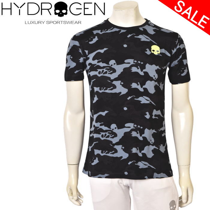 HYDROGEN - 【ハイドロゲン】ラインストーン スカル 半袖Tシャツ H２Jロゴ S 黒×銀 ハイドロゲン】ラインストーン スカル 半袖Tシャツ H2Jロゴ S 黒×銀