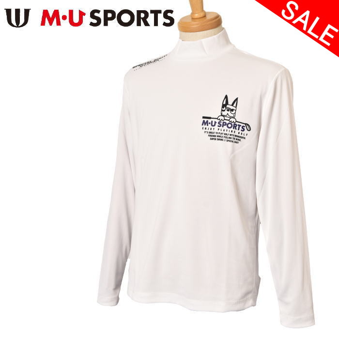 40％OFFセール MUスポーツ ゴルフ M・U SPORTS ハイネックシャツ メンズ 2024秋冬新作 送料無料 M-L-LL トップス エムユースポーツ モックネック 最強配送 アウトレット