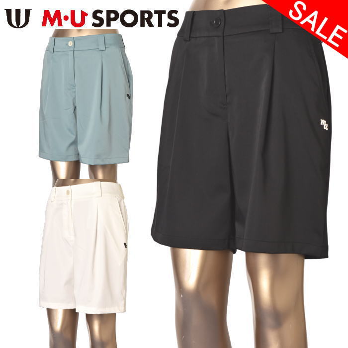 50％OFFセールMUスポーツ ゴルフ M・U SPORTSショートパンツ ハーフパンツ レディース 2025春夏新作 送料無料40-42-44 ボトムス エムユースポーツ最強配送 アウトレット