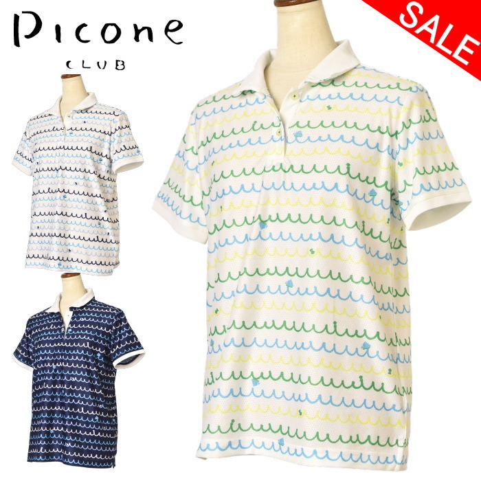 50％OFFセール\u003cbr\u003eピッコーネ クラブ PICONE CLUB\u003cbr\u003e半袖ポロシャツ レディース 2025春夏新作 送料無料\u003cbr\u003eM-L-LL トップス ピッコーネクラブ\u003cbr\u003e最強配送 アウトレット