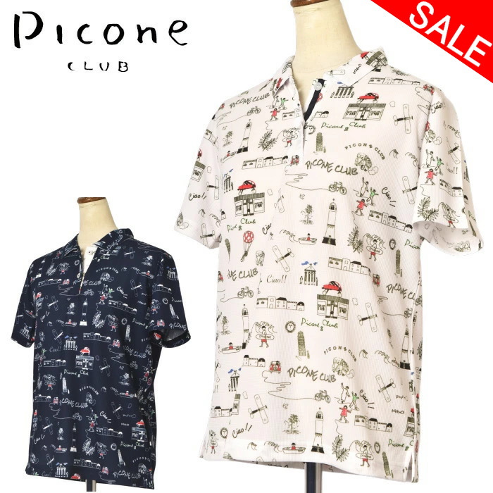 ピッコーネ クラブ PICONE CLUB 半袖ポロシャツ レディース 2026春夏新作 送料無料 M-L-LL トップス ピッコーネクラブ c559414 最強配送