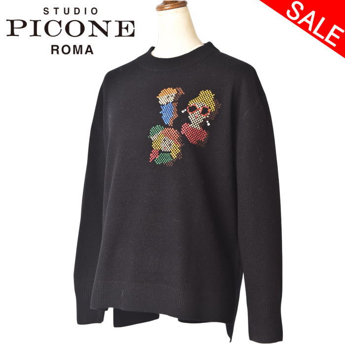 40％OFF大売り出し制作室 ピッコーネ STUDIO PICONE ROMA編み物ティーシャツ ティーシャツ レディース 2025秋冬新作 貨物輸送無料M-L トップス スタジオピッコーネ p518129最強送りとどける 降車口