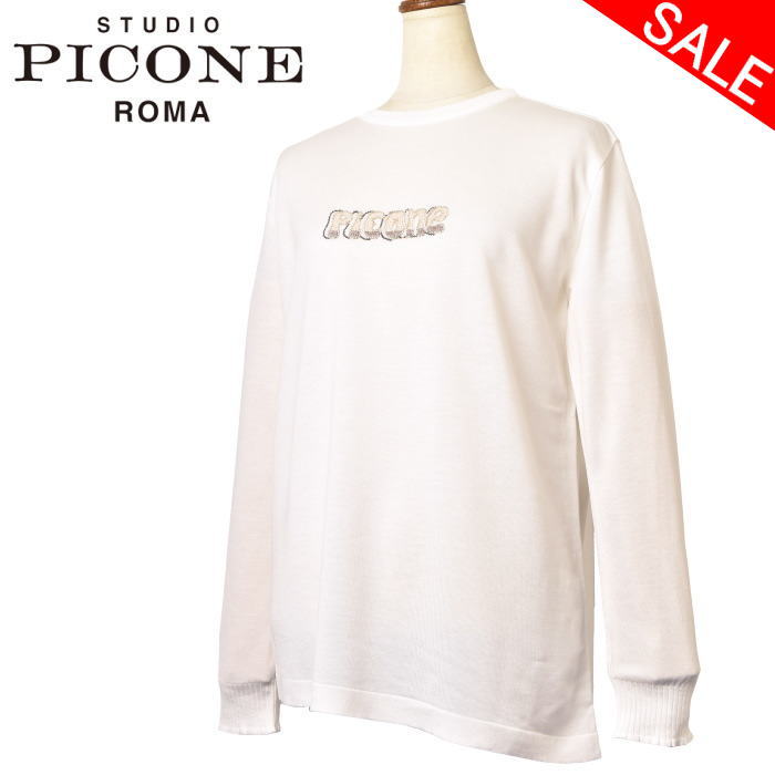 サマーセール スタジオピッコーネ　Roma 白いTシャツ サイズ42 サマーセール スタジオピッコーネ Roma 白いTシャツ サイズ42