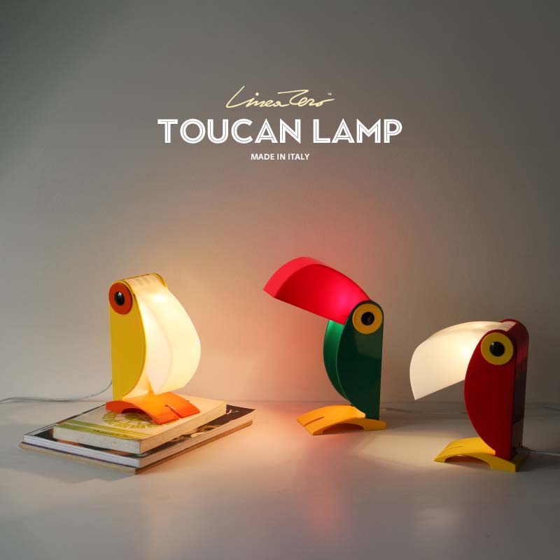 Toucan Lamp トゥーカン ランプ Linea Zero グリーン/イエロー/レッド 鳥 LED オオハシ