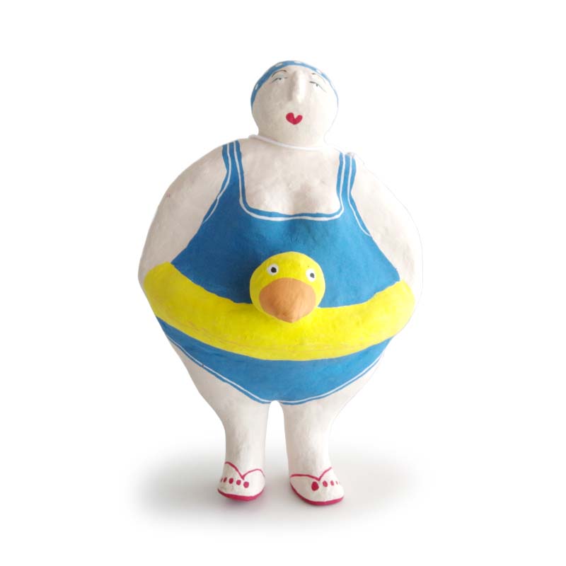 パピエマシェ D2419 BATELA Papier Mache バテラ 張り子 おばさん エスパニア レトロ フレンチヴィンテージスタイル インテリア小物・置物-インテリア・寝具・収納-その他