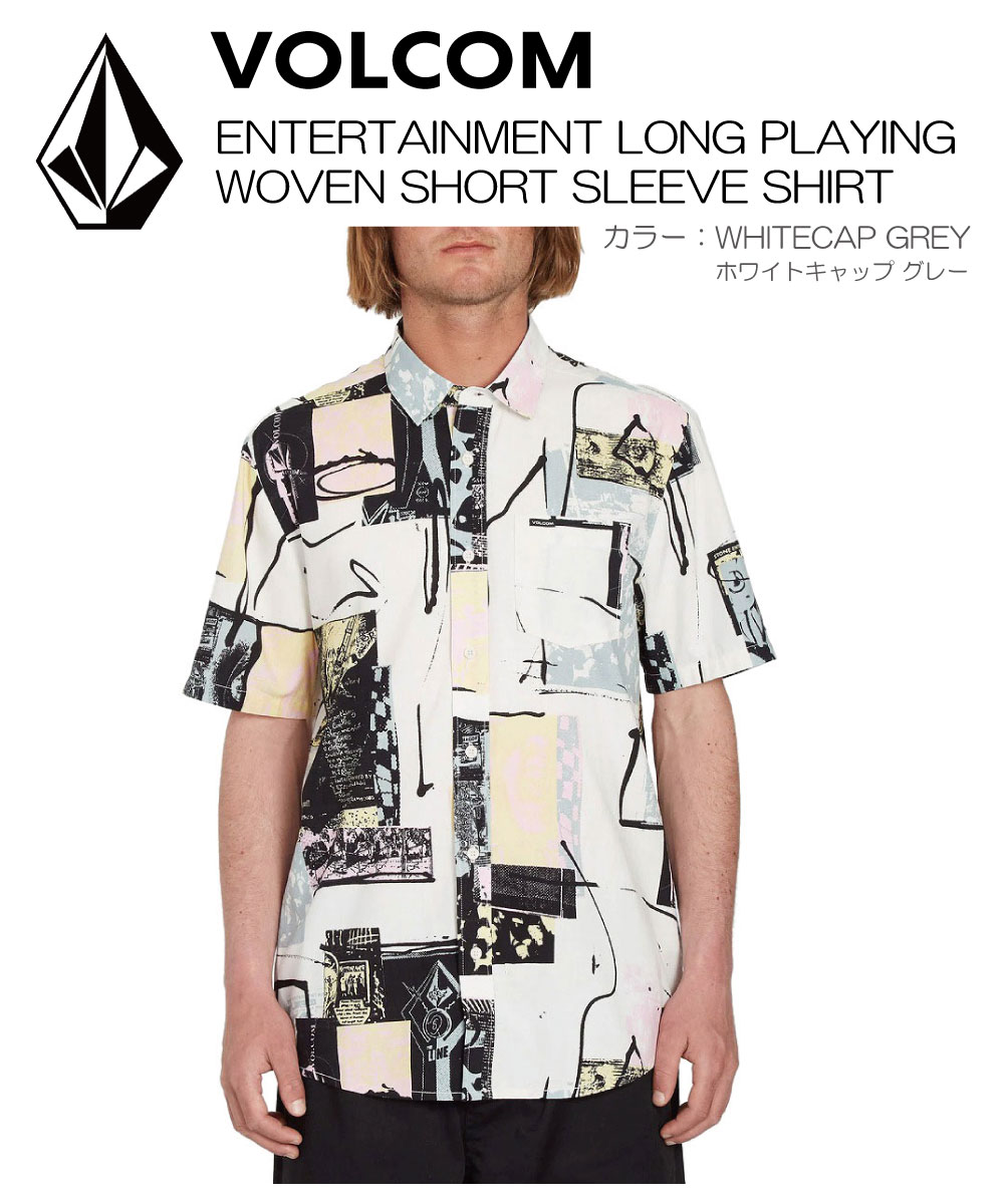 VOLCOM ボルコム\u003cBR\u003eENTERTAINMENT LONG PLAYING WOVEN SHORT SLEEVE SHIRT\u003cBR\u003eプルオーバー 半袖