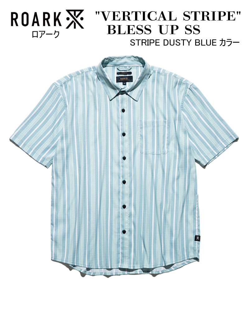 ROARK ロ弧線\u003cBR\u003e\"VERTICAL STRIPE\"" BLESS UP SS\u003cBR\u003e半袖 プルオーバー\u003cBR\u003eサーフ 波乗り 滑る\u003cBR\u003e難民キャンプ アウトドア\u003cBR\u003eROARK REVIVAL ロ弧線 返り咲き"