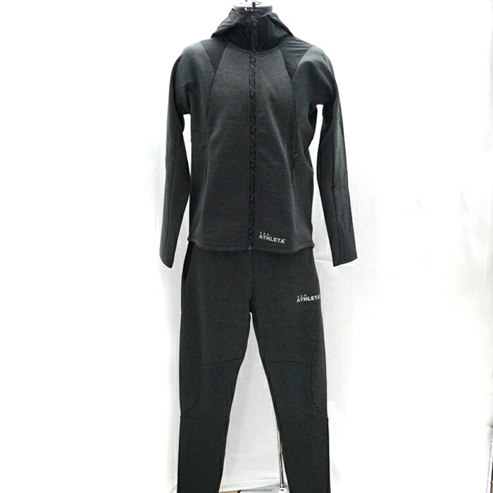 【アスレタ スウェット上下】ボンディングスウェット&ボンディングスウェットパンツ 上下セット ブラック REI-1056REI-1057|サッカーショップ プレイヤーズ