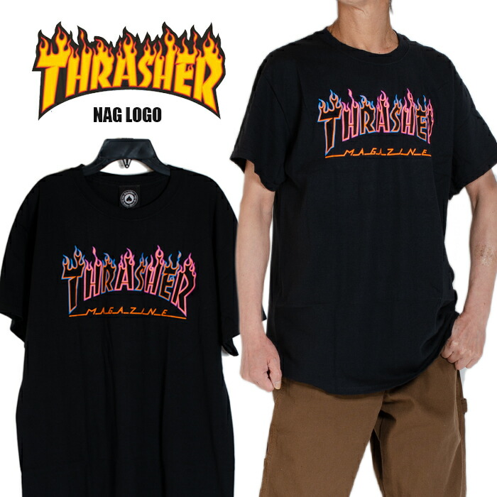 楽天市場】THRASHER Tシャツ フレイムロゴ 半袖Tシャツ メンズ ロゴ