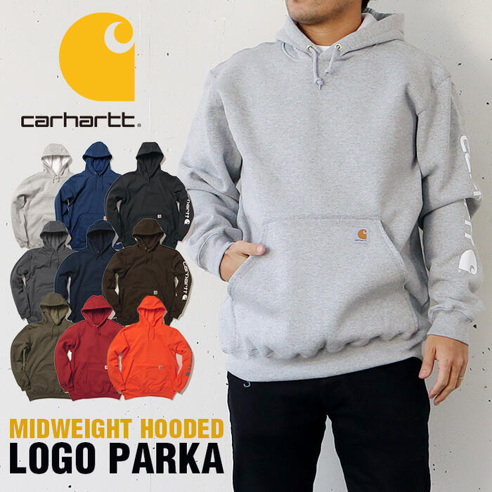 carhartt midweight hooded logo sweatshirt