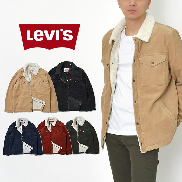 levi's red corduroy sherpa jacket