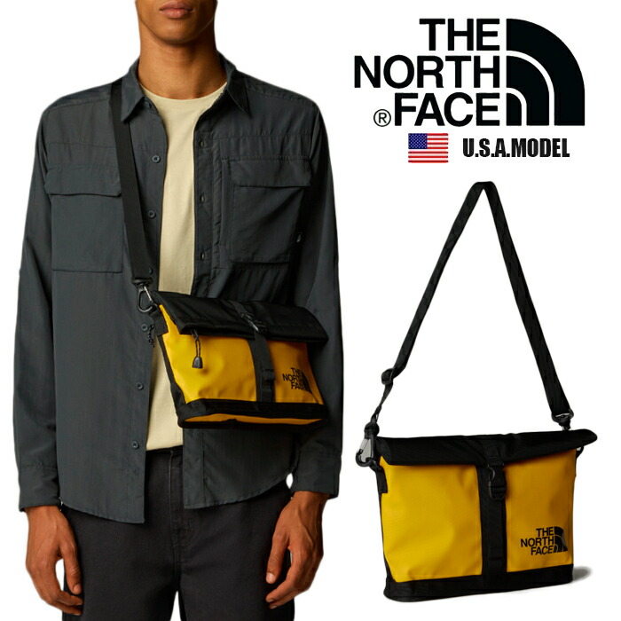 ノースフェイス メッセンジャーバッグ 斜め掛け ショルダーバッグ ベースキャンプ 撥水 THE NORTH FACE バッグ メンズ レディース iイエロー ブラック 黒 斜め掛け 肩掛け ユニセックス ブラック 黒 アメカジ ストリート スケートボード｜ＰＬＡＹＥＲＺ