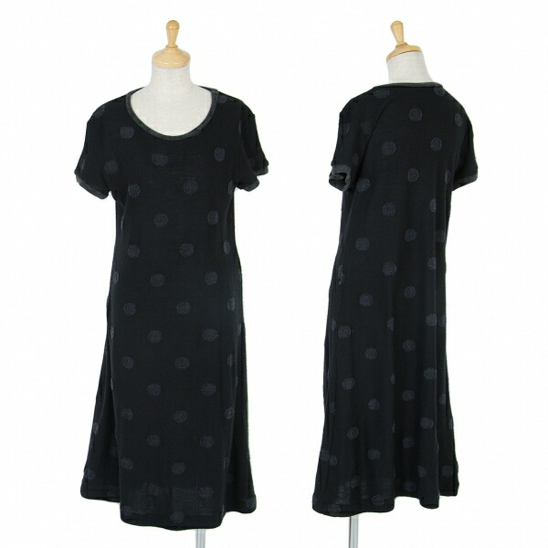 楽天市場 Sale ヨウジヤマモト ノアールyohji Yamamoto Noir カシミヤ混ドットワンピース 黒2 中古 レディース Playful