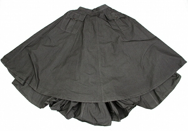 怀斯红标签ys red label马布军事口袋喇叭形裙子黄褐色2