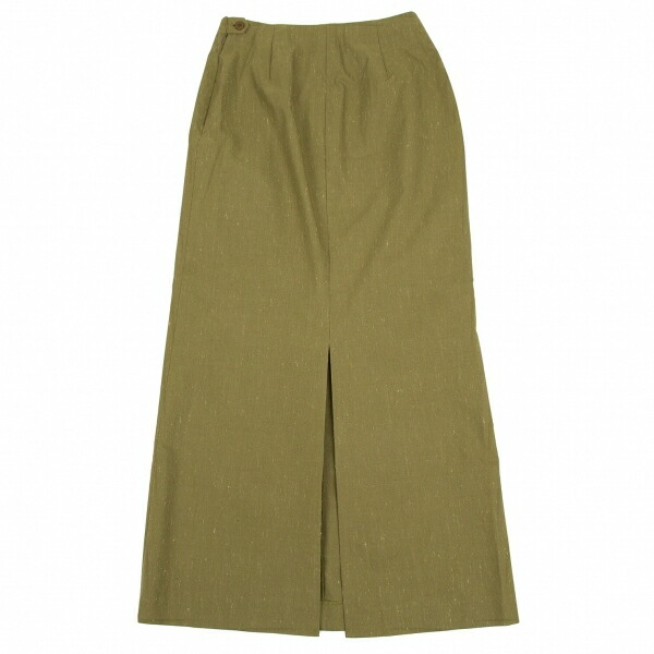 洛美叔叔再romeo gigli丝绸混合人造丝伸展裙子淡黄褐色m