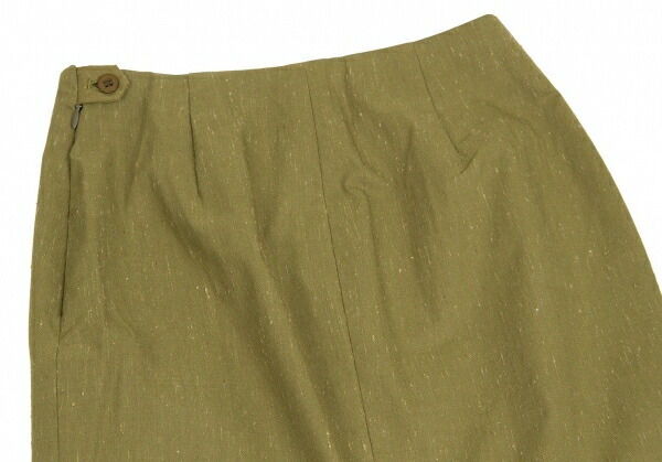 洛美叔叔再romeo gigli丝绸混合人造丝伸展裙子淡黄褐色m