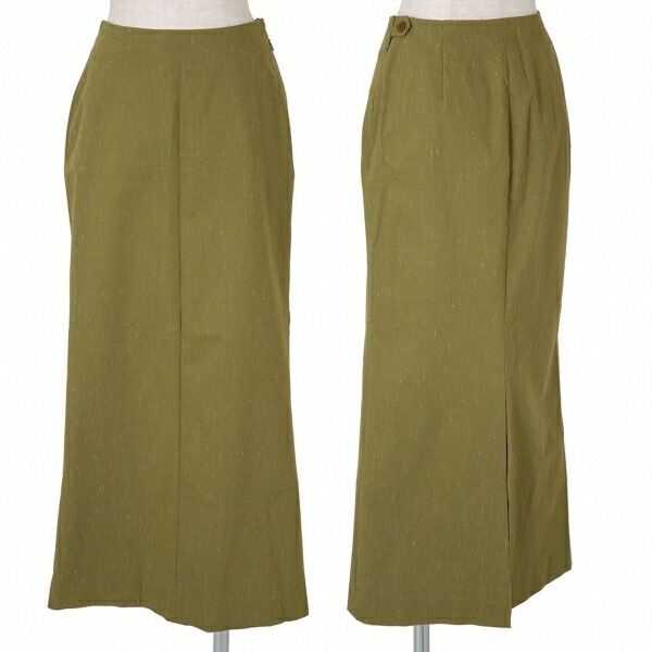 洛美叔叔再romeo gigli丝绸混合人造丝伸展裙子淡黄褐色m