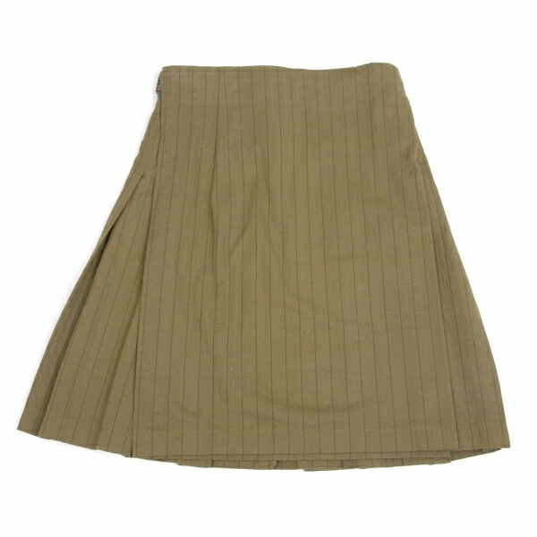 komudegyaruson comme des garcons条纹保鲜纸裙子黄褐色m