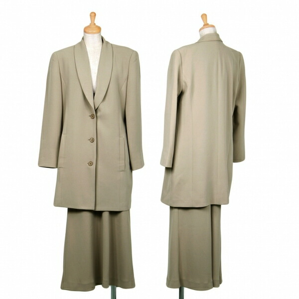 楽天市場 ヨシエイナバyoshie Inaba ショールカラーセットアップスーツ グレージュ9 中古 レディース 最先端 Crystalgalleryva Com