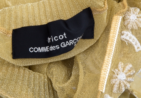 トリココムデギャルソンtricot COMME des GARCONS 刺繍シースルー