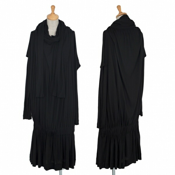 楽天市場 ヴィヴィアンウエストウッド レッドレーベルvivienne Westwood Red Label ストール付きギャザーデザインワンピース 黒2 中古 レディース Playful