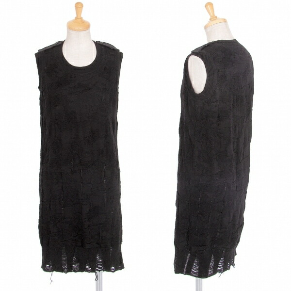 レディースファッション ワンピース 手数料安い レディース 黒s 中古 クラッシュ編み替えニットノースリーブワンピース Garcons Des Comme Watanabe コムデギャルソンjunya ジュンヤワタナベ Coloradomaternalmentalhealth Org