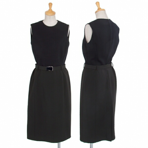 新しい到着 プラダprada ナイロン切替ノースリーブワンピース レディース 黒42 中古 ワンピース Williamsav Com