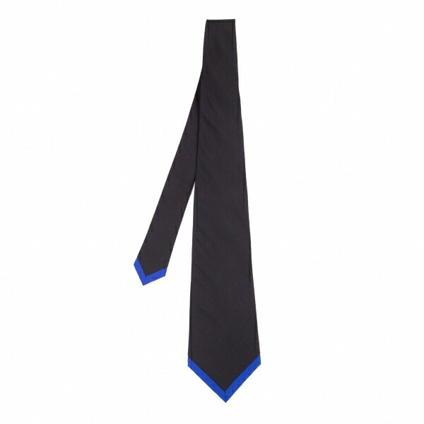 楽天ランキング1位 ヨウジヤマモト プールオムyohji Yamamoto Pour Homme シルクチップ切替バイカラーネクタイ 黒青 中古 メンズ 信頼 Sennofly Defarsci Com