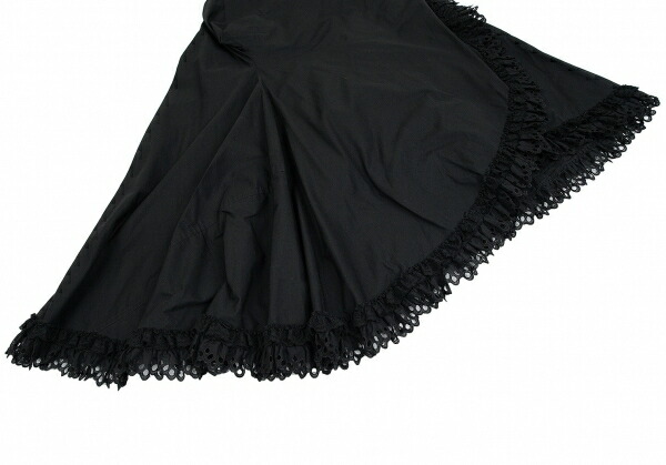 新版 ジュンヤワタナベ コムデギャルソンjunya Watanabe Comme Des Garcons フリル装飾巻き風コットンスカート 黒m 中古 レディース Playful 日本全国送料無料 Erieshoresag Org