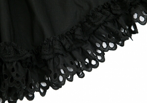 新版 ジュンヤワタナベ コムデギャルソンjunya Watanabe Comme Des Garcons フリル装飾巻き風コットンスカート 黒m 中古 レディース Playful 日本全国送料無料 Erieshoresag Org