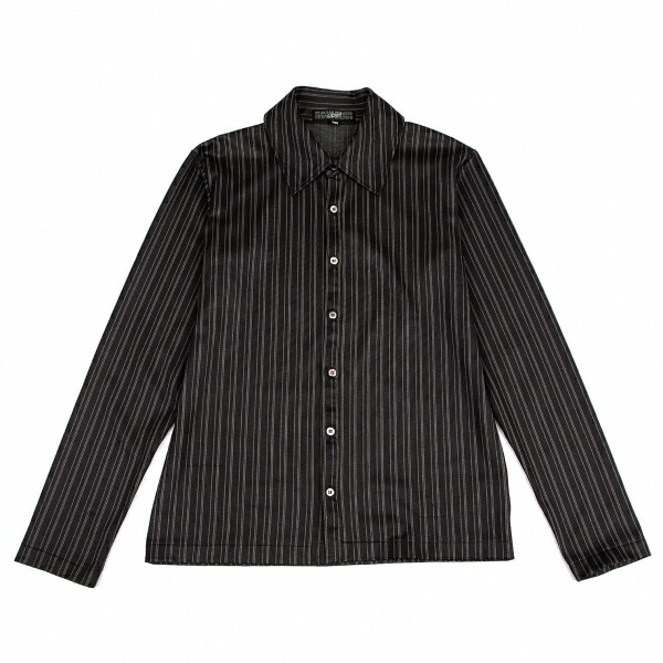 カジュアルシャツ 独特な店 Homme Gaultier Paul オムオブジェjean ジャンポールゴルチエ Objet メンズ 黒free 中古 ポリストレッチストライプシャツ Www Evshop Com Tr