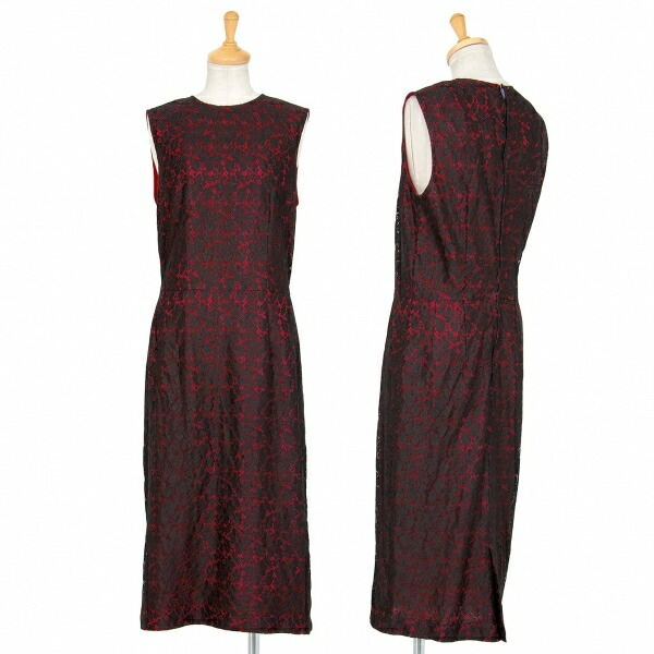 コムデギャルソンcomme Des Garcons レースノースリーブワンピース 黒赤s 中古 レディース Filmsdeculfrancais Com