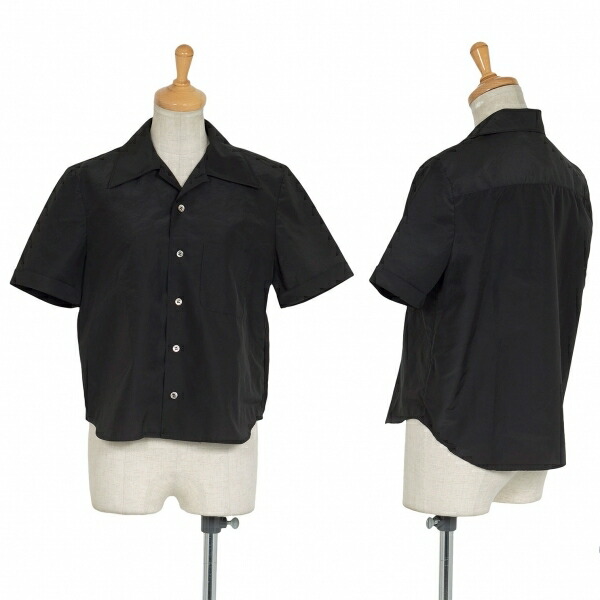 New限定品 トリココムデギャルソンtricot Comme Des Garcons ポリ半袖オープンカラーシャツ 黒m位 中古 レディース 希少 Escolasbarquinha Pt