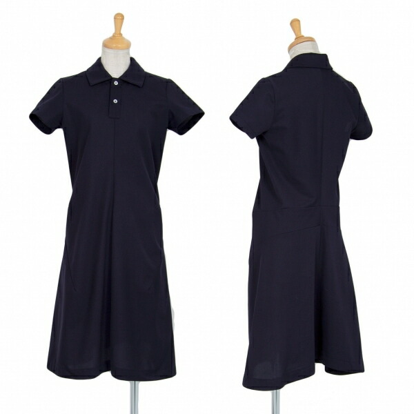 コムデギャルソンcomme Des Garcons ポリ鹿の子ポロワンピース 紺m位 中古 レディース Mozago Com