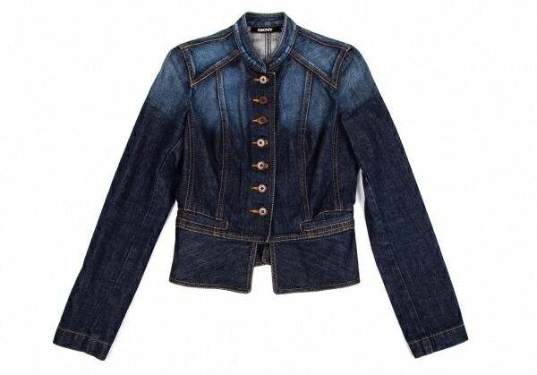 ダナキャランdkny デニムナポレオンジャケット インディゴ2 中古 レディース Damienrice Com