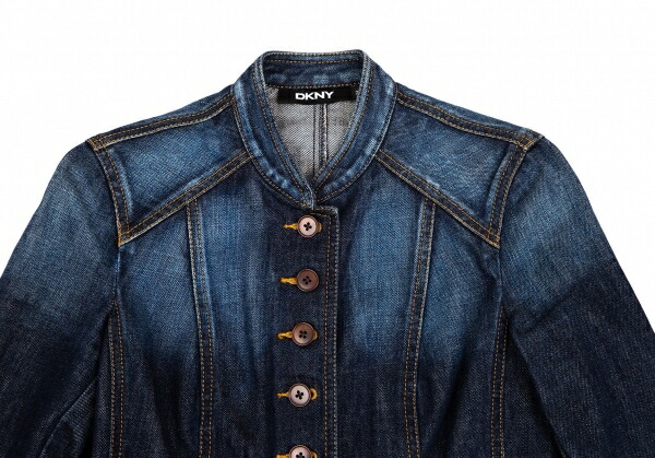 ダナキャランdkny デニムナポレオンジャケット インディゴ2 中古 レディース Damienrice Com