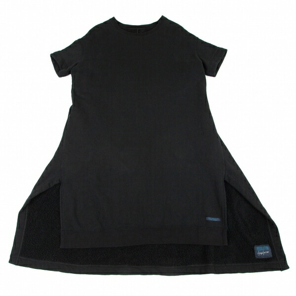 レギュレーション ヨウジヤマモトregulation Yohji Yamamoto 裏起毛スウェット半袖ワンピース 黒2 中古 レディース Melillimona Com