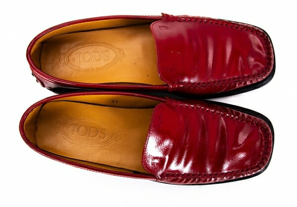 市場 トッズTOD'S ガラスレザードライビングシューズ 絶妙なデザイン トッズ フラットシューズ ブルー 37 TOD'S フラットシューズ/バレエシューズ