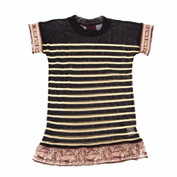 ジャンポールゴルチエ クラシックjean Paul Gaultier Classique ボーダーパワーネットtシャツ 黒オフ48 中古 メンズ Hazelwoodconst Com