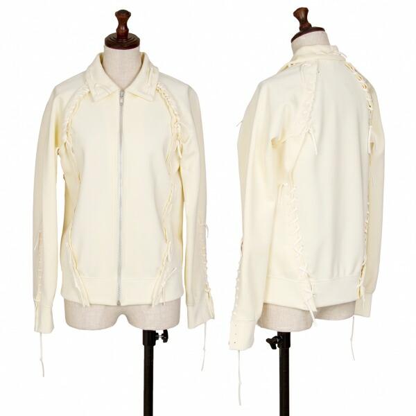 【中古】 コムデギャルソンCOMME des GARCONS グローブレースアップポリジップブルゾン クリームM位【レディース】｜PLAYFUL
