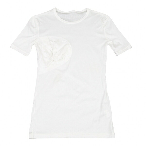 【中古】 ヨウジヤマモト ファムYohji Yamamoto FEMME ダーツ切替デザインTシャツ 白2【レディース】｜PLAYFUL