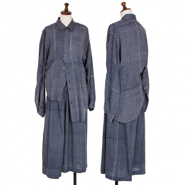 【中古】 トリココムデギャルソンtricot COMME des GARCONS トライアングルドビーうつり変わり目論むセットアップ 青薄墨色 紺薄墨色M位【レディース】