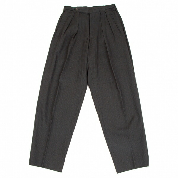 yohji yamamoto 19AW ウールギャバ裾編み込みワイドパンツ 2 楽天市場】【中古】Yohji Yamamoto pour homme19AW ウールギャバ