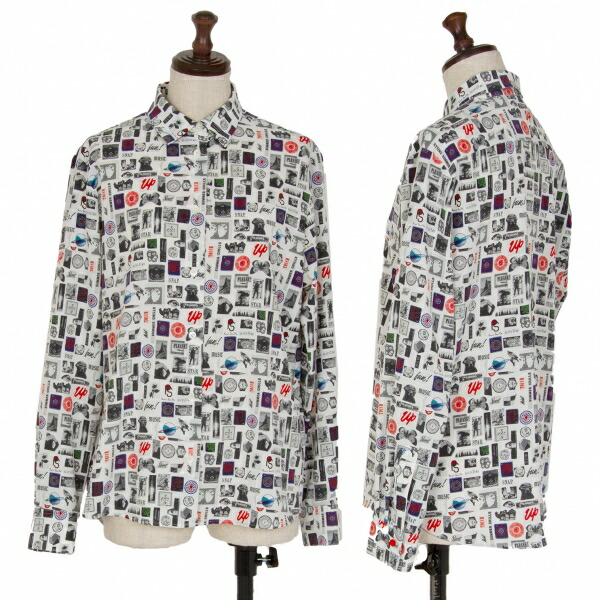 新品！ポールスチュアート スポーツPaul Stuart SPORT シャツ切替Vネック半袖トップス オレンジ白L 【レディース】 新品!ポールスチュアート スポーツPaul Stuart SPORT シャツ切替